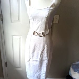 White dress great for banquet, formal picnic